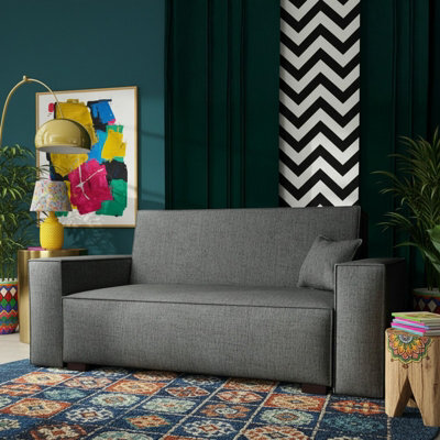Viva Vox Iii Living Room Sofa Bed With Sleeping Function Storage Compartment Upholstered Back 172X88X102Cm Dark Grey - image 1