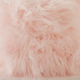 "Luxury Living Monglian Mohair 18"" Cushion. Long Fur Colour Pink" - thumbnail 2