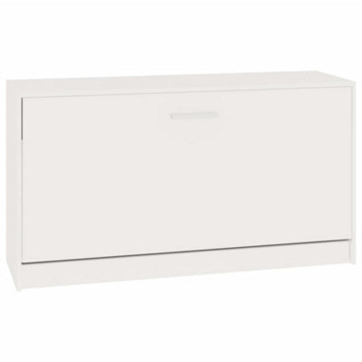 Berkfield Durable Shoe Bench High Gloss White 80X24X45 Cm Engineered Wood - image 1