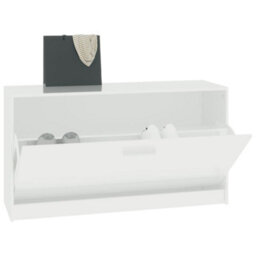 Berkfield Durable Shoe Bench High Gloss White 80X24X45 Cm Engineered Wood - thumbnail 4