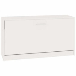 Berkfield Durable Shoe Bench High Gloss White 80X24X45 Cm Engineered Wood - thumbnail 1