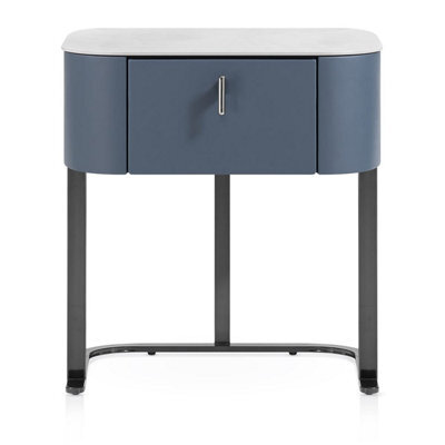 Atlantic Melrose Bedside Table Navy Blue - image 1