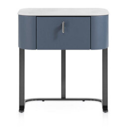 Atlantic Melrose Bedside Table Navy Blue - thumbnail 1