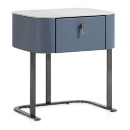 Atlantic Melrose Bedside Table Navy Blue - thumbnail 2