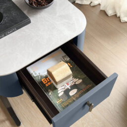 Atlantic Melrose Bedside Table Navy Blue - thumbnail 7