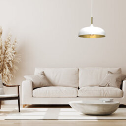 Milagro Pendant Lamp Lincoln White/gold 1Xe27 35Cm - thumbnail 1