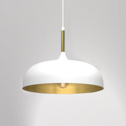 Milagro Pendant Lamp Lincoln White/gold 1Xe27 35Cm - thumbnail 4