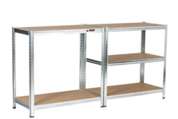 Rhino Racking 4 Bays - 180 X 90 X 30Cm - Galvanised - 5 Tier Boltless Heavy Duty Garage Shelving Unit - 1000Kg Load Weight - thumbnail 7