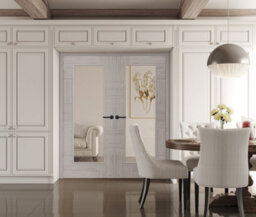 "Xl Joinery Internal Laminate White Grey Ravenna With Clear Glass Door - 1981 X 762 X 35mm (30"")" - thumbnail 4