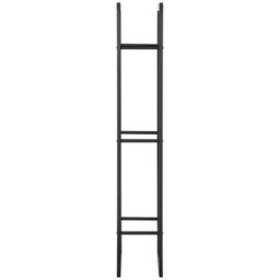 Homcom 150Cm Metal Firewood Log Holder Rack Elevated Design, Base Side Rails - thumbnail 9