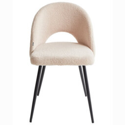 Beliani Set Of 2 Dining Chairs Onaga Boucle Beige - thumbnail 5
