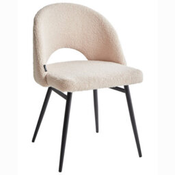 Beliani Set Of 2 Dining Chairs Onaga Boucle Beige - thumbnail 4