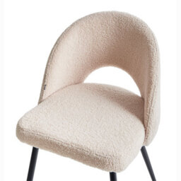Beliani Set Of 2 Dining Chairs Onaga Boucle Beige - thumbnail 7
