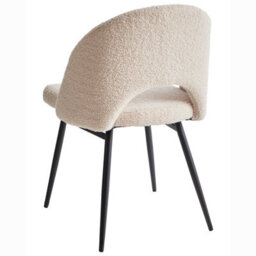 Beliani Set Of 2 Dining Chairs Onaga Boucle Beige - thumbnail 6