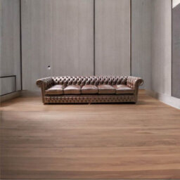 Chesterfield 5 Seater Sofa Settee Antique Brown Real Leather In Classic Style - thumbnail 4