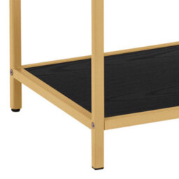 Wyld Haus El Paso Gold Asymmetrical Bookcase With 5 Ash-Black Shelves - thumbnail 5