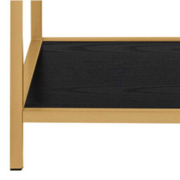 Wyld Haus El Paso Gold Asymmetrical Bookcase With 5 Ash-Black Shelves - thumbnail 6