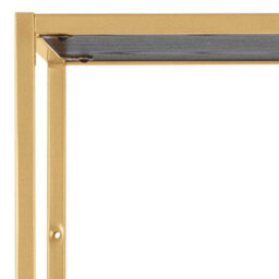 Wyld Haus El Paso Gold Asymmetrical Bookcase With 5 Ash-Black Shelves - thumbnail 3