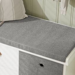 Sobuy Fsr66-Hg, 2 Baskets 2 Drawers Hallway Bedroom Storage Shoe Bench With Seat Cushion, Grey,w100Xd35Xh50 - thumbnail 8