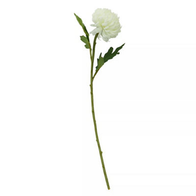 Orsina Chrysanthemum Stem - 84Cm White, Realistic Faux Flower With Delicate Petals And Green Stem, Adds Elegance - image 1