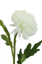 Orsina Chrysanthemum Stem - 84Cm White, Realistic Faux Flower With Delicate Petals And Green Stem, Adds Elegance - thumbnail 9