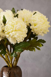 Orsina Chrysanthemum Stem - 84Cm White, Realistic Faux Flower With Delicate Petals And Green Stem, Adds Elegance - thumbnail 3