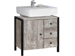 Chris Sink Cabinet With 1 Door & 3 Drawers In Concrete Look - thumbnail 3