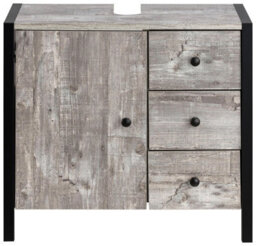 Chris Sink Cabinet With 1 Door & 3 Drawers In Concrete Look - thumbnail 1