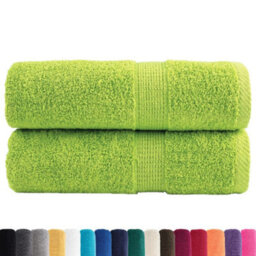 Berkfield Premium Wash Towels Solund 2 Pcs Apple Green 30X30 Cm 600 Gsm - thumbnail 2