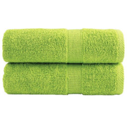 Berkfield Premium Wash Towels Solund 2 Pcs Apple Green 30X30 Cm 600 Gsm