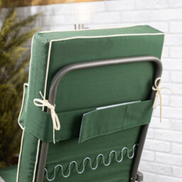 Alfresia Relaxer Chair With Green With Luxury Thick Foam Filling, Charcoal Frame - thumbnail 3