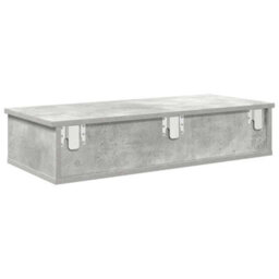 Berkfield Durable Wall Shelf With Drawers Concrete Grey 80X31X17 Cm Engineered Wood - thumbnail 6