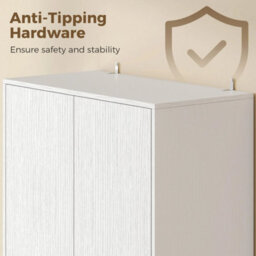 170Cm Kitchen Pantry Cabinet With Soft Close Hinges, White Wood Effect - thumbnail 4