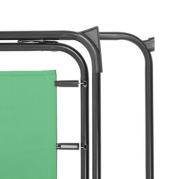 Harbour Housewares Folding Metal Beach Chairs - Matt Black/green - Pack Of 4 - thumbnail 4