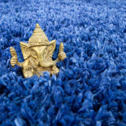 Loomed Navy Blue Thick Soft Shaggy Area Rug 240X330Cm - thumbnail 8
