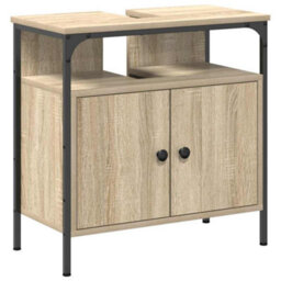 Berkfield Bathroom Furniture Set 3 Pcs Sonoma Oak 33 X 33 X 185.5 Cm - thumbnail 6