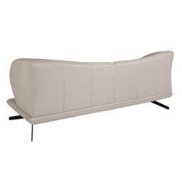 Angel Cerda Elegant 3-Seater Sofa In Taupe Grey Leather For Modern Living Rooms - thumbnail 5