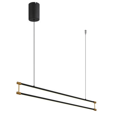 Luminosa Lighting Luminosa Kayson 84Cm Pendant Ceiling Light Matt Black Led 3000K - image 1