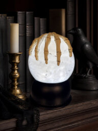 Festive Productions Halloween Water Globe With Bats And Skeleton Hand Battery Operated 15Cm Cloudy White - thumbnail 6