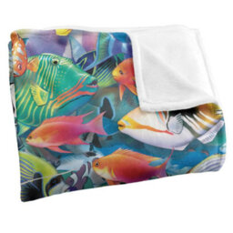 Royce Mcclure Tropical Fish Jam Silky Supersoft Blanket Multicoloured (152Cm X 127Cm) - thumbnail 3