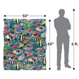 Royce Mcclure Tropical Fish Jam Silky Supersoft Blanket Multicoloured (152Cm X 127Cm) - thumbnail 6
