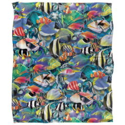 Royce Mcclure Tropical Fish Jam Silky Supersoft Blanket Multicoloured (152Cm X 127Cm)
