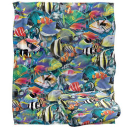 Royce Mcclure Tropical Fish Jam Silky Supersoft Blanket Multicoloured (152Cm X 127Cm) - thumbnail 2