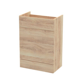 Hudson Reed Fusion Floor Standing Full Depth Wc Unit, Mfc Bleached Oak, Contemporary Cistern Housing, 600X355X864mm - thumbnail 1