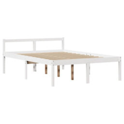 Berkfield Senior Bed With Headboard Without Mattress White 140X200 Cm - thumbnail 7