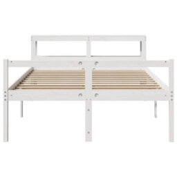 Berkfield Senior Bed With Headboard Without Mattress White 140X200 Cm - thumbnail 4
