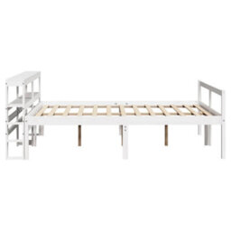 Berkfield Senior Bed With Headboard Without Mattress White 140X200 Cm - thumbnail 5