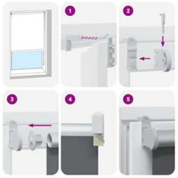 Walplus Light Grey Blackout Roller Blind 120X175 Cm, Fabric Width 116.6 Cm Polyester - thumbnail 6