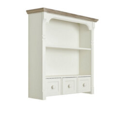Melody Maison White Wooden Wall Shelf Unit With Drawers - 59Cm X 68Cm - thumbnail 4
