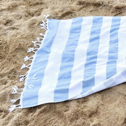 Allure Bath Fashions Striped Hammam Turkish Style Beach Towel - thumbnail 2